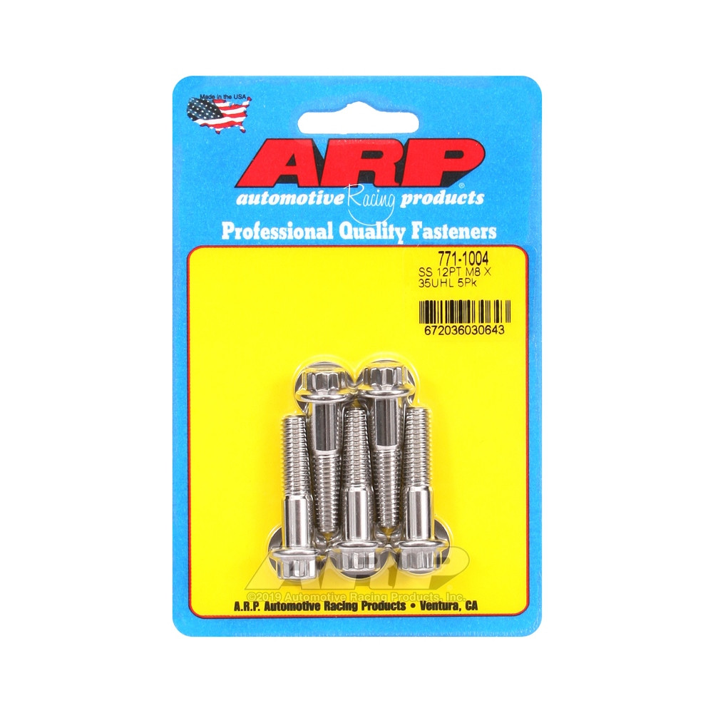 Universele bouten ARP M8 x 1,25 - Roestvast staal 12 stuks x5 - ARP-771-1004 - 771-1004 - 3666618229201