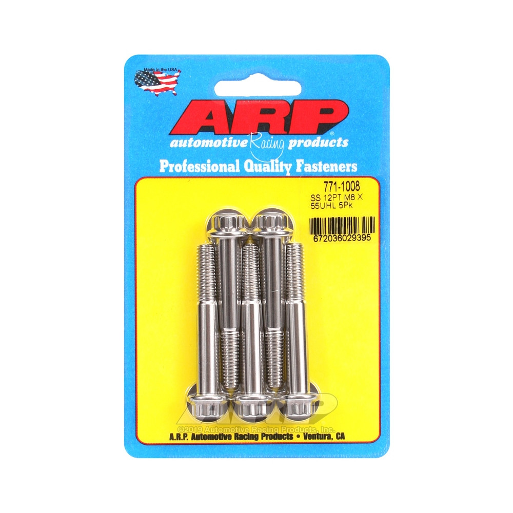 Universele bouten ARP M8 x 1,25 - Roestvast staal 12 stuks x5 - ARP-771-1008 - 771-1008 - 3666618229249