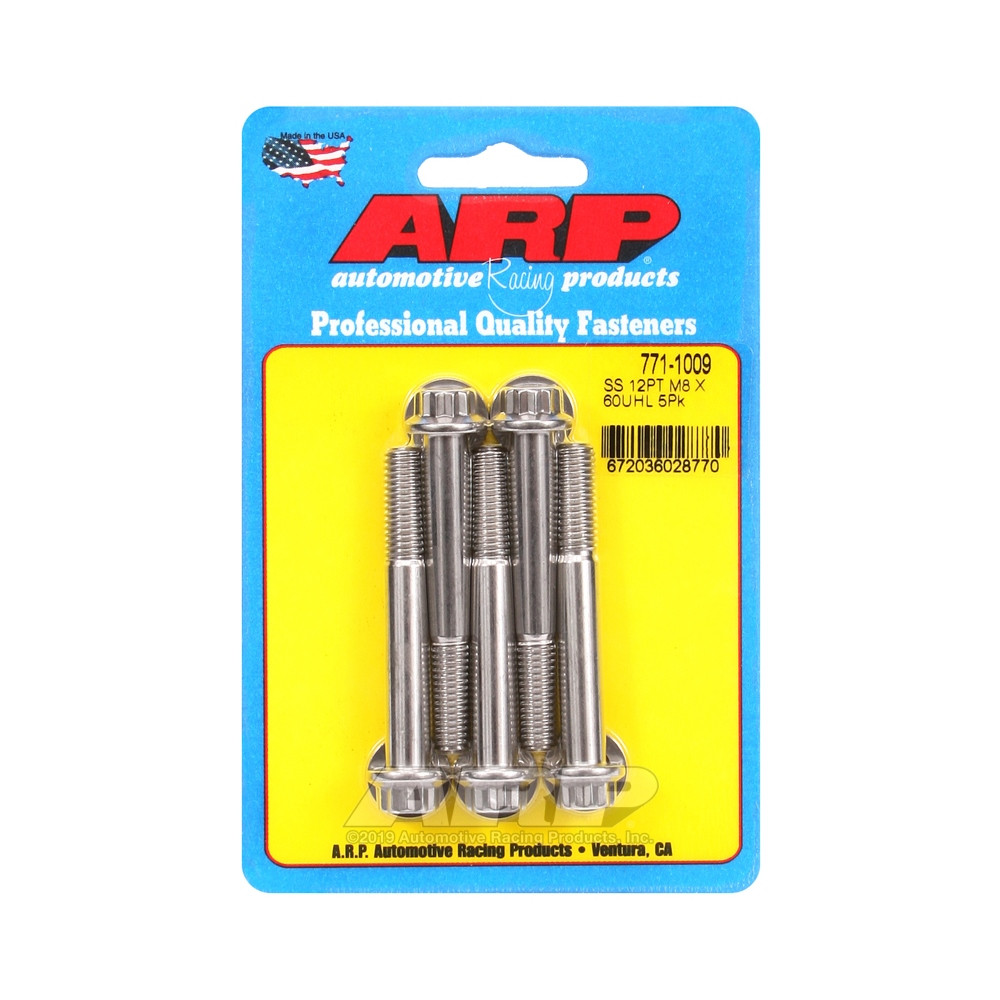 Universele bouten ARP M8 x 1,25 - Roestvast staal 12 stuks x5 - ARP-771-1009 - 771-1009 - 3666618229256
