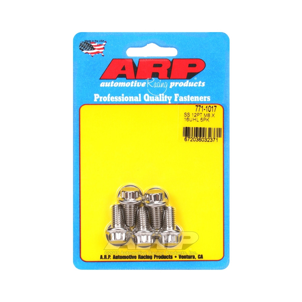 Bulloni universali ARP M8 x 1,25 - Acciaio inox 12 pz. x5 - ARP-771-1017 - 771-1017 - 3666618229331