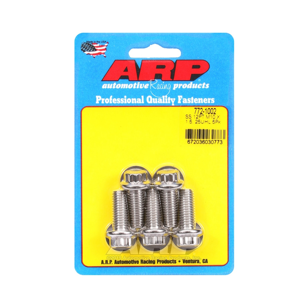 Boulonnerie universelle ARP M10 x 1.50 - Inox 12 Pts x5 - ARP-772-1002 - 772-1002 - 3666618229379