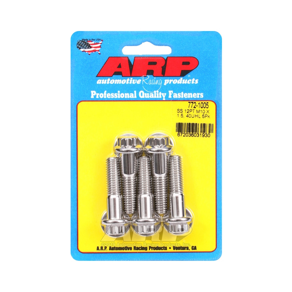 ARP Universal Bolt M10 x 1.50 - Stainless Steel 12 Pts x5 - ARP-772-1005 - 772-1005 - 3666618229409