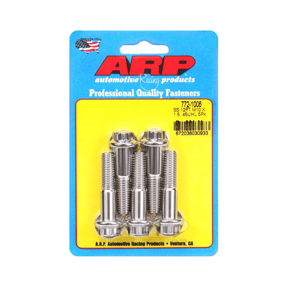 Universele bouten ARP M10 x 1.50 - Roestvast staal 12 stuks x5 - ARP-772-1006 - 772-1006 - 3666618229416