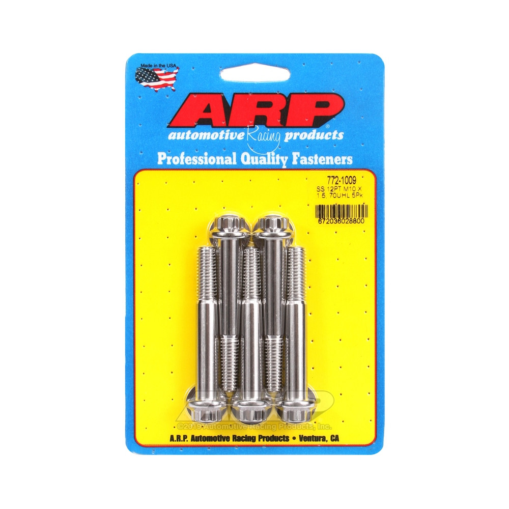 Boulonnerie universelle ARP M10 x 1.50 - Inox 12 Pts x5 - ARP-772-1009 - 772-1009 - 3666618229447