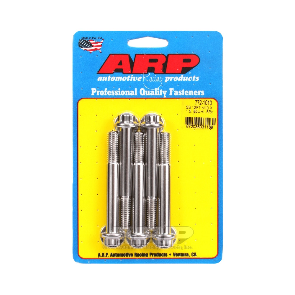 Boulonnerie universelle ARP M10 x 1.50 - Inox 12 Pts x5 - ARP-772-1010 - 772-1010 - 3666618229454