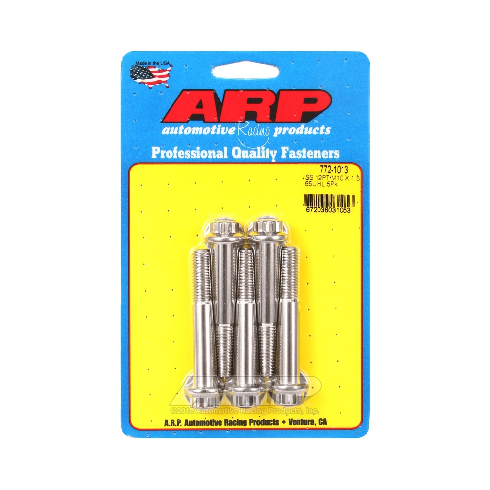 ARP Universal Bolt M10 x 1.50 - Stainless Steel 12 Pts x5 - ARP-772-1013 - 772-1013 - 3666618229485