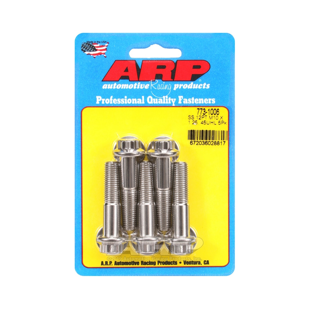 Boulonnerie universelle ARP M10 x 1.25 - Inox 12 Pts x5 - ARP-773-1006 - 773-1006 - 3666618229546