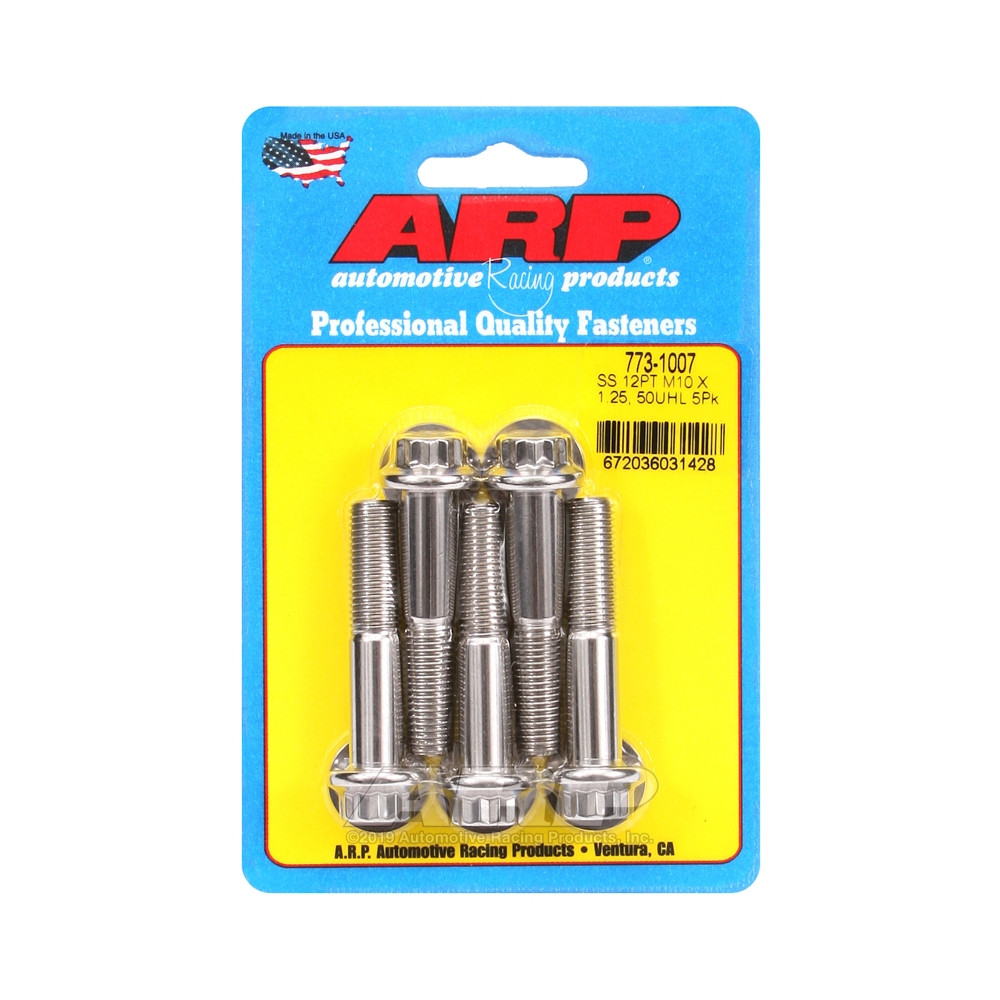 Boulonnerie universelle ARP M10 x 1.25 - Inox 12 Pts x5 - ARP-773-1007 - 773-1007 - 3666618229553