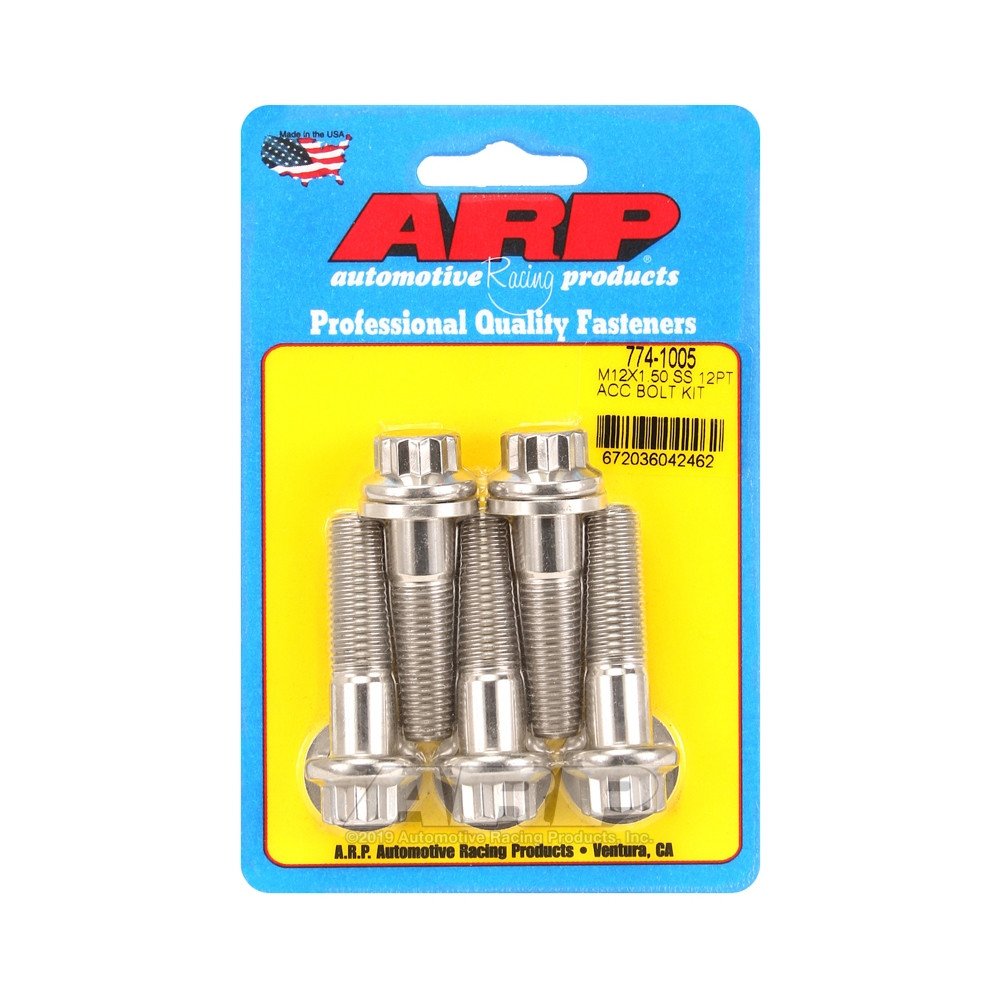 Universele bouten ARP M12 x 1,50 - Roestvast staal 12 stuks x5 - ARP-774-1005 - 774-1005 - 3666618229652