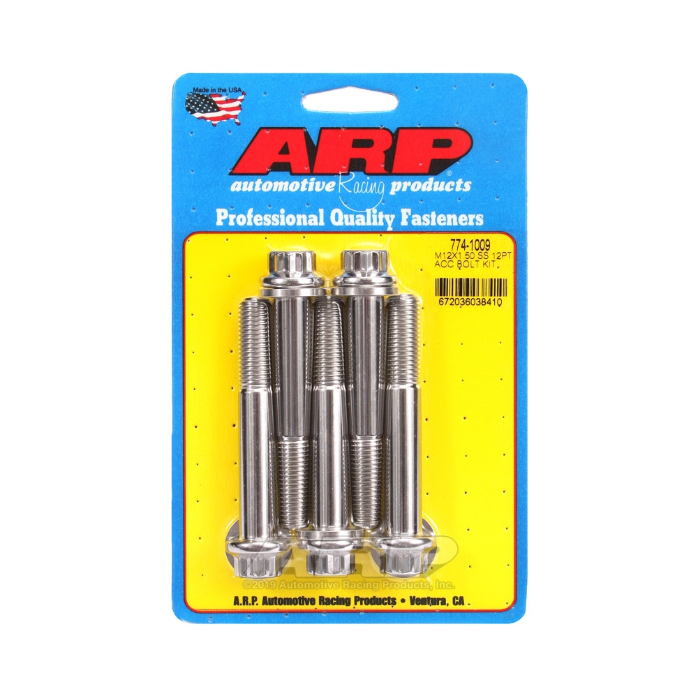ARP Universal Bolts M12 x 1.50 - Stainless Steel 12 Pts x5 - ARP-774-1009 - 774-1009 - 3666618229690