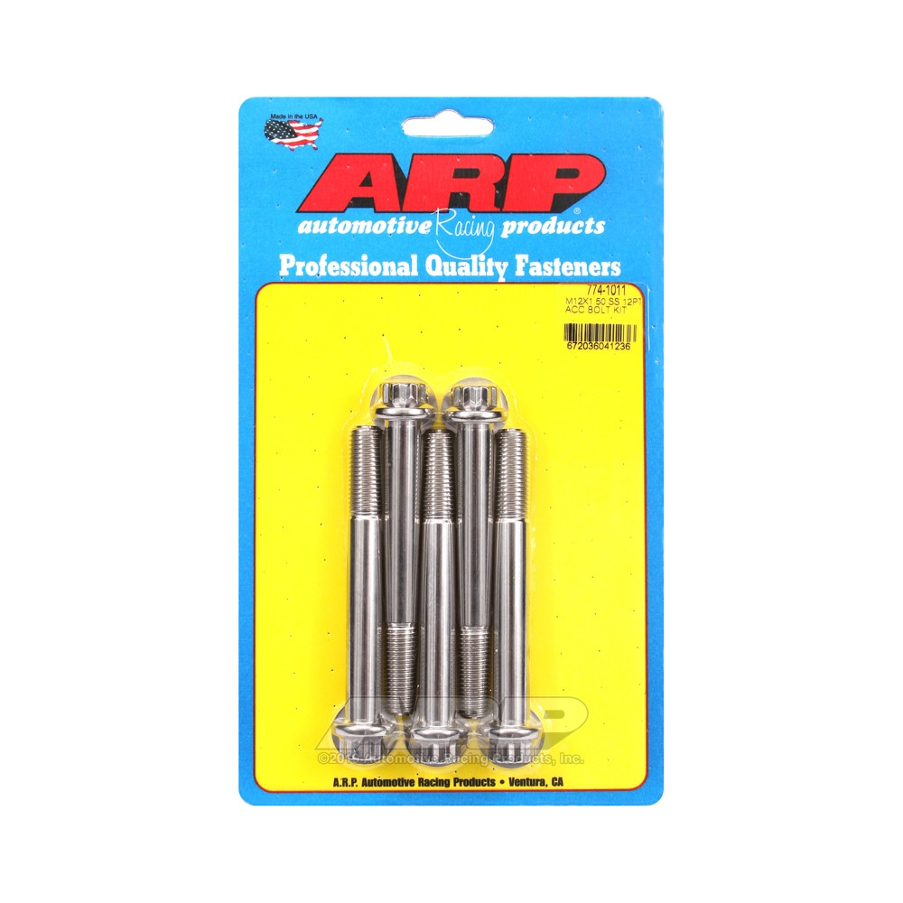 ARP Universal Bolts M12 x 1.50 - Stainless Steel 12 Pts x5 - ARP-774-1011 - 774-1011 - 3666618229713