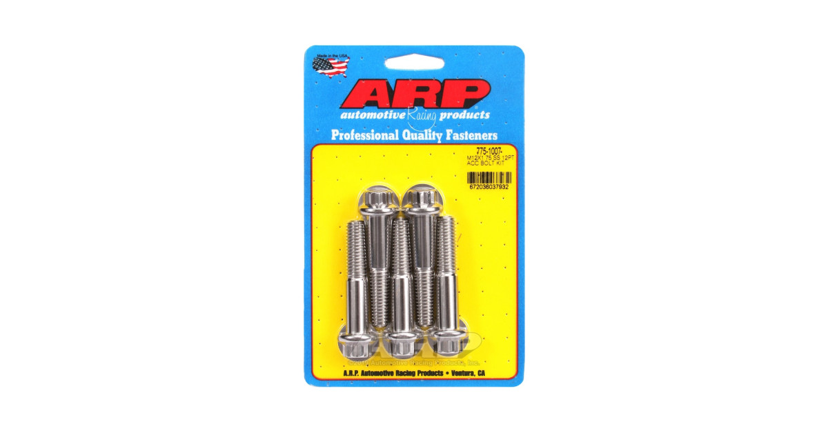 Bulloni universali ARP M12 x 1,75 - Acciaio inox 12 pezzi x5