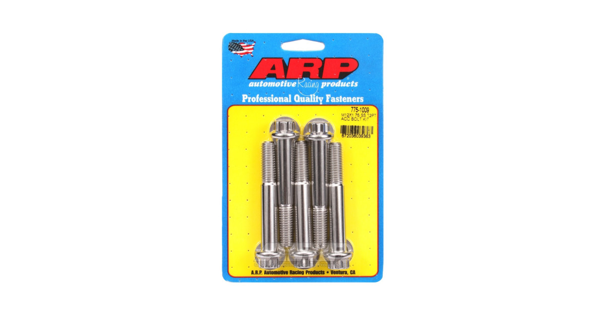 Bulloni universali ARP M12 x 1,75 - Acciaio inox 12 pezzi x5