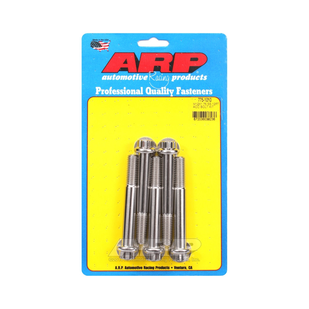 ARP Universal Bolts M12 x 1.75 - Stainless Steel 12 Pts x5 - ARP-775-1010 - 775-1010 - 3666618229812