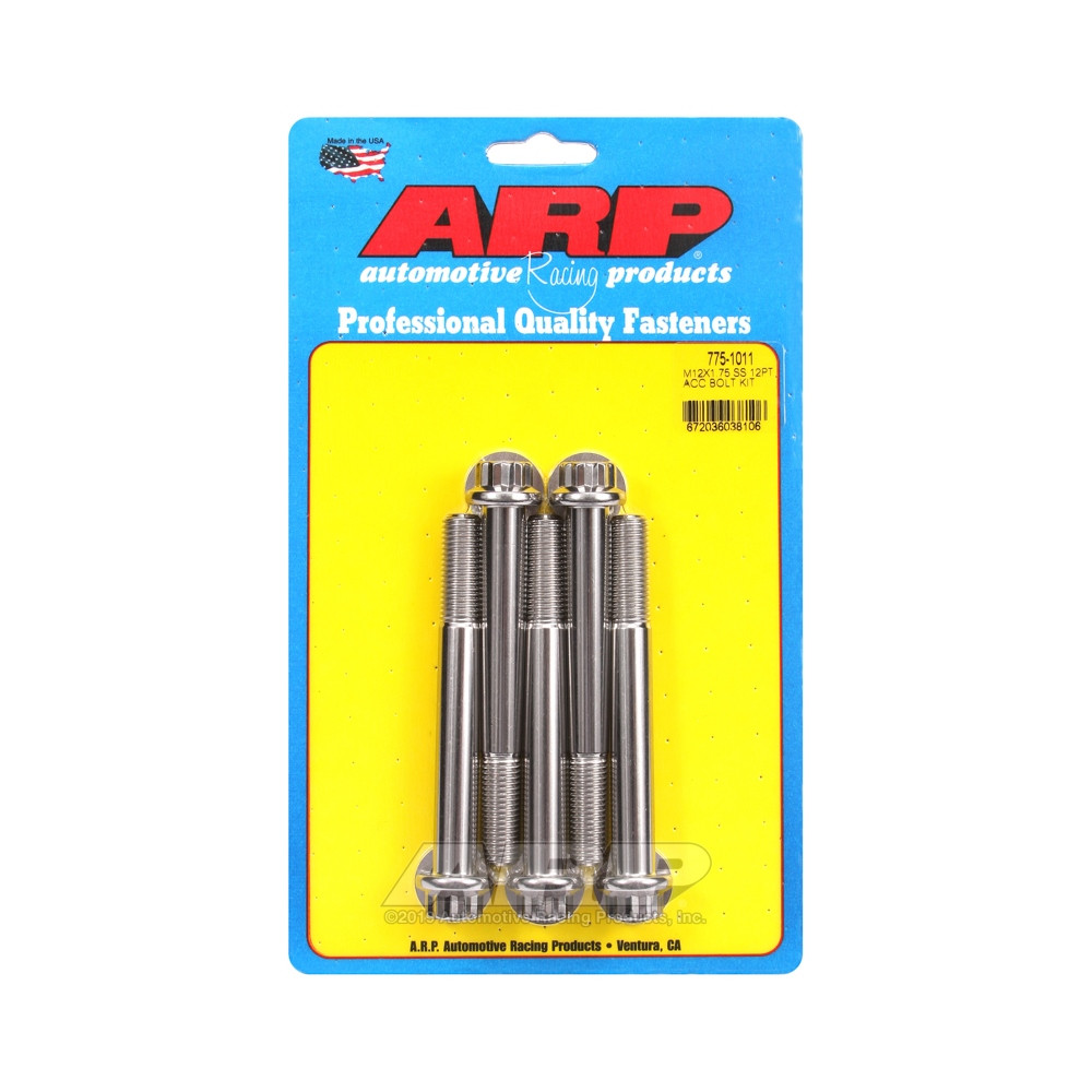 Universele bouten ARP M12 x 1,75 - Roestvast staal 12 stuks x5 - ARP-775-1011 - 775-1011 - 3666618229829