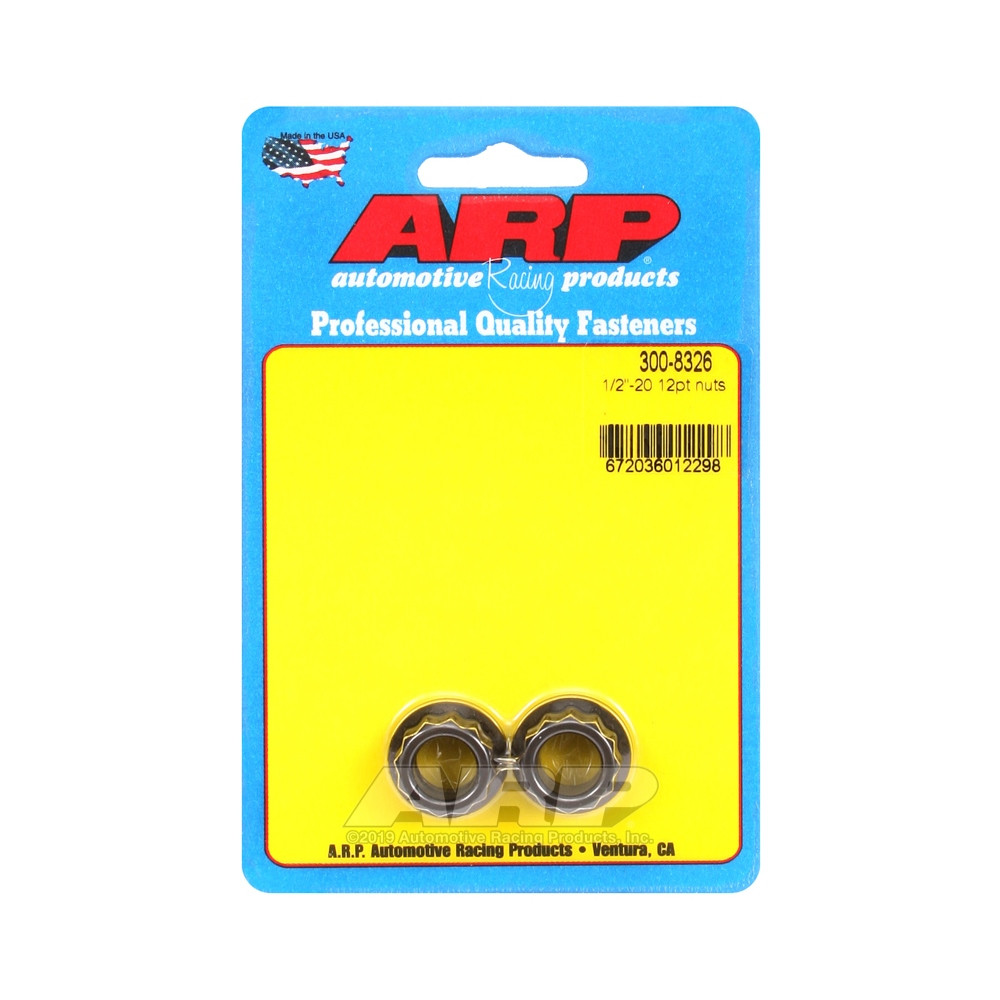 Pakje moeren ARP (2) 1/2-20 - Zwart Oxyde 12 pts - ARP-301-8333 - 301-8333 - 3666618224367