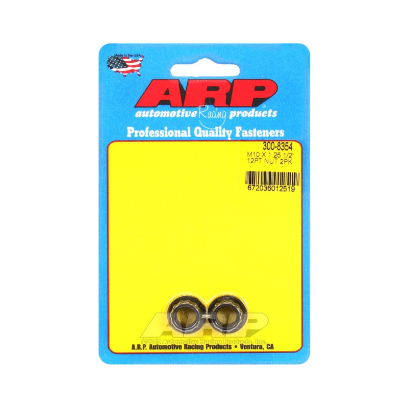 Confezione dadi ARP (2) M10 x 1,25 - Nero Oxyde 12 pts - ARP-301-8330 - 301-8330 - 3666618224336