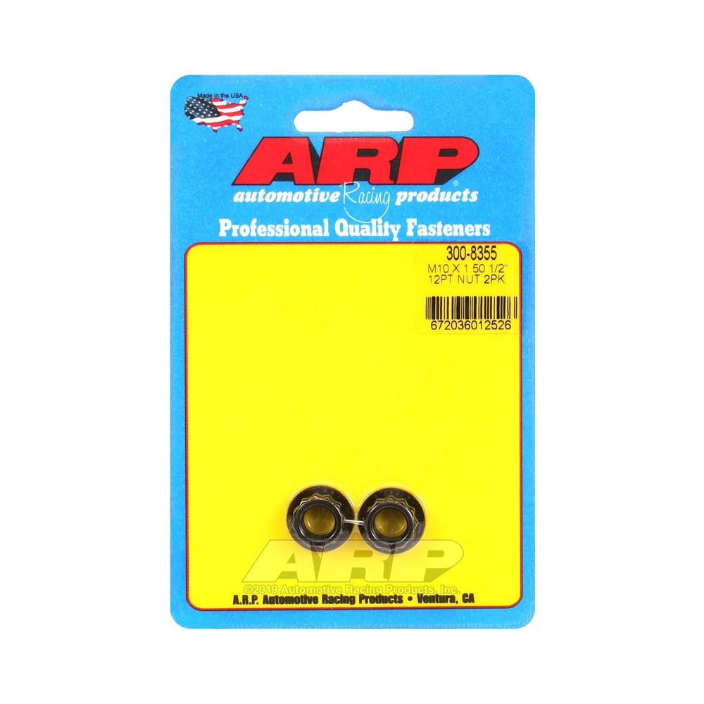 Pack écrous ARP (2) M11 x 1.25 - Black Oxyde 12 pts - ARP-301-8382 - 301-8382 - 3666618224657
