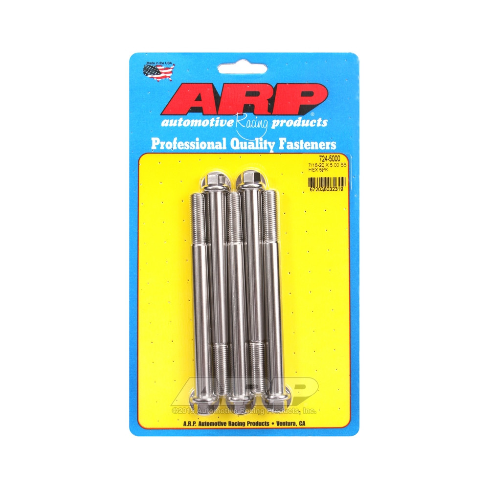 Bullone universale ARP 7/16-20 - Esagonale inox x5 - ARP-727-0625 - 727-0625 - 3666618199351