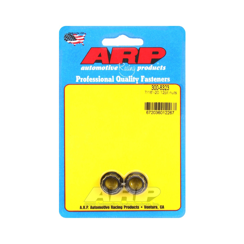 Set moeren ARP (2) 7/16-20 - Zwart Oxyde 12 pts - ARP-300-8323 - 300-8323 - 3666618223407