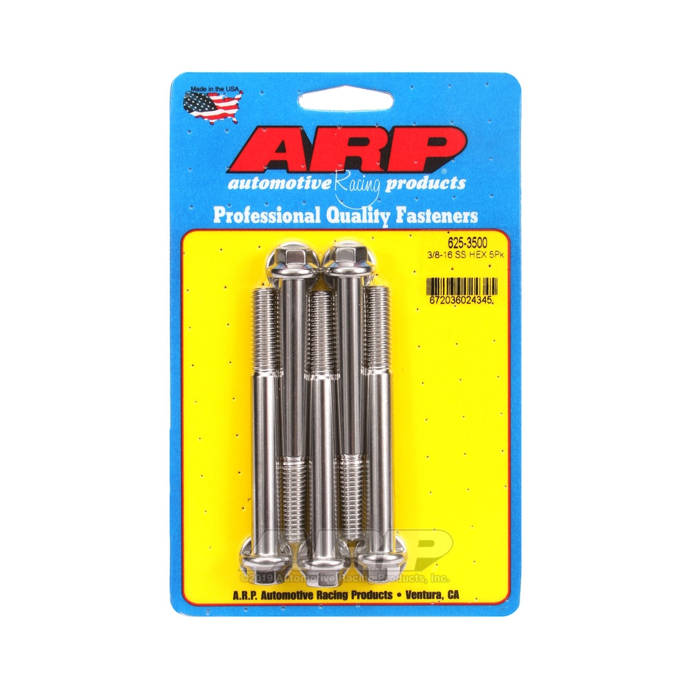 Universele bouten ARP STD kop 3/8-16 - Roestvast staal Zeskant x5 - ARP-625-3500 - 625-3500 - 3666618192659