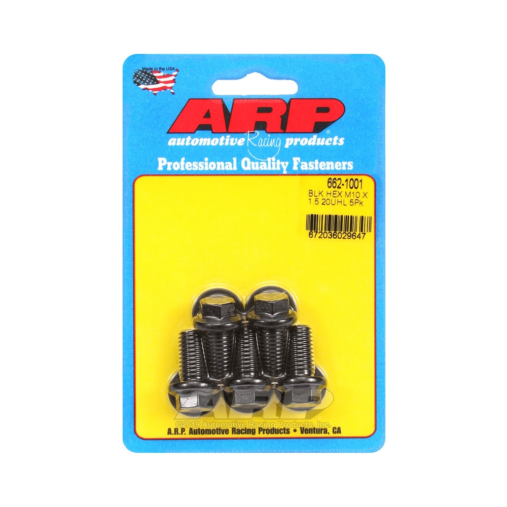 Universele Bevestigingsmiddelen ARP M10 x 1.50 - Zwart Oxide Hex x5 - ARP-662-1001 - 662-1001 - 3666618195827