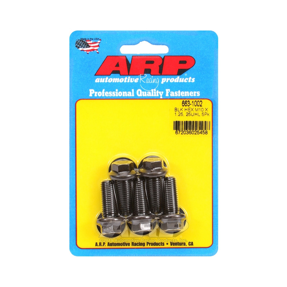 Universele Bevestigingsmiddelen ARP M10 x 1.25 - Zwart Oxide Hex x5 - ARP-663-1002 - 663-1002 - 3666618195964