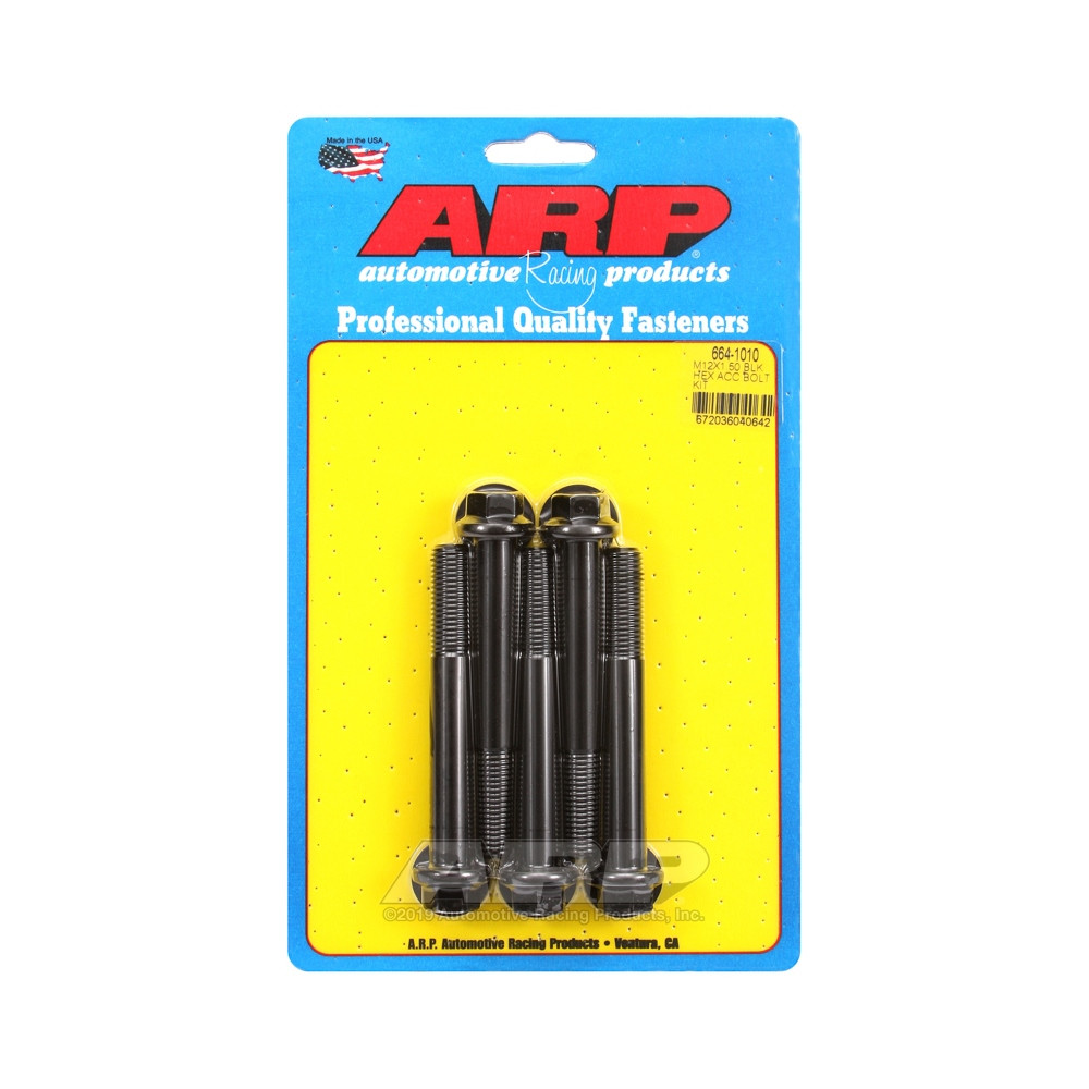 Universele Bevestigingsmiddelen ARP M12 x 1.50 - Zwart Oxide Binnenzeskant x5 - ARP-664-1010 - 664-1010 - 3666618196152