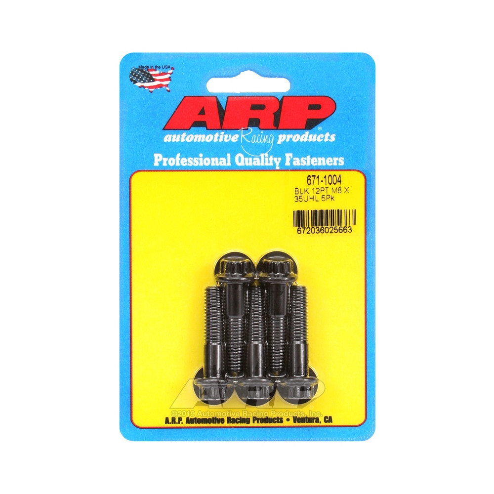 Boulonnerie universelle ARP M8 x 1.25 - Black Oxyde 12 Pts x5 - ARP-671-1004 - 671-1004 - 3666618196480