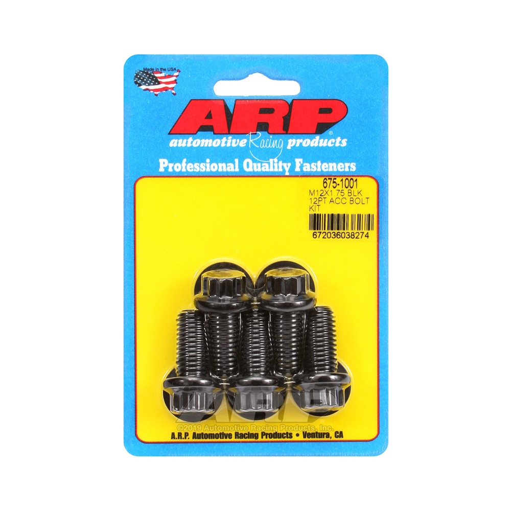 Bullone universale ARP M12 x 1,75 - Oxyde nero 12 pz. x5 - ARP-675-1001 - 675-1001 - 3666618196992