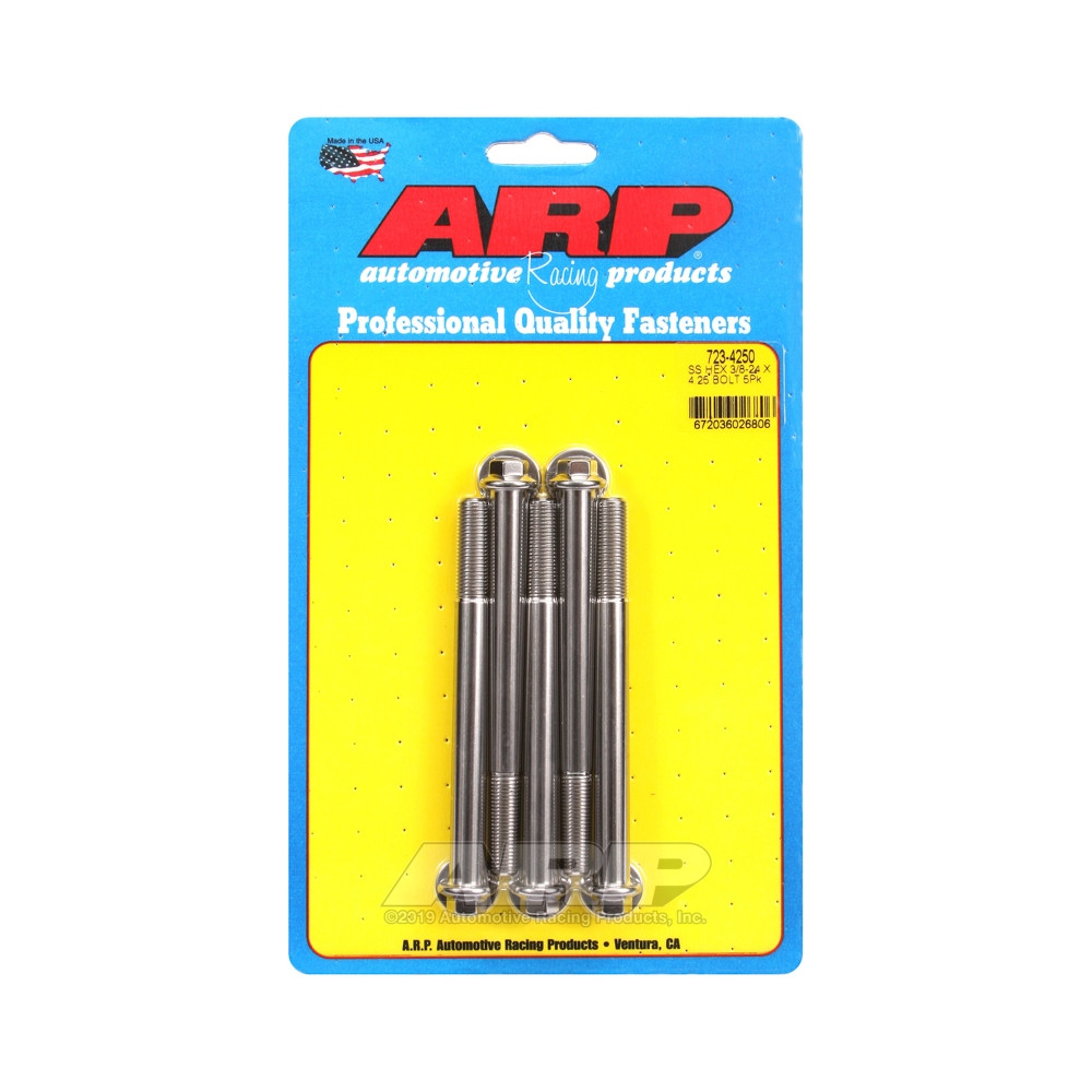 Universele bouten ARP kleine kop 3/8-24 - Roestvast staal Zeskant x5 - ARP-723-4250 - 723-4250 - 3666618198781