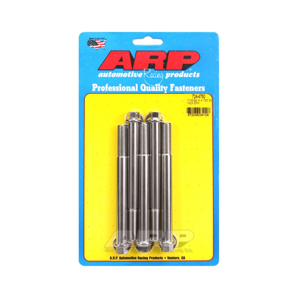 Bullone universale ARP 7/16-20 - Esagono inox x5 - ARP-724-4750 - 724-4750 - 3666618198972
