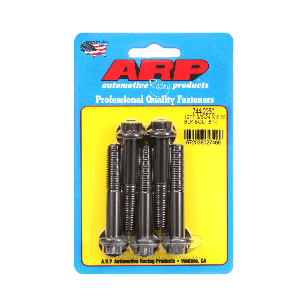 Bullone universale ARP STD 3/8-24 - Ossido nero 12 pz. x5 - ARP-744-2250 - 744-2250 - 3666618200163
