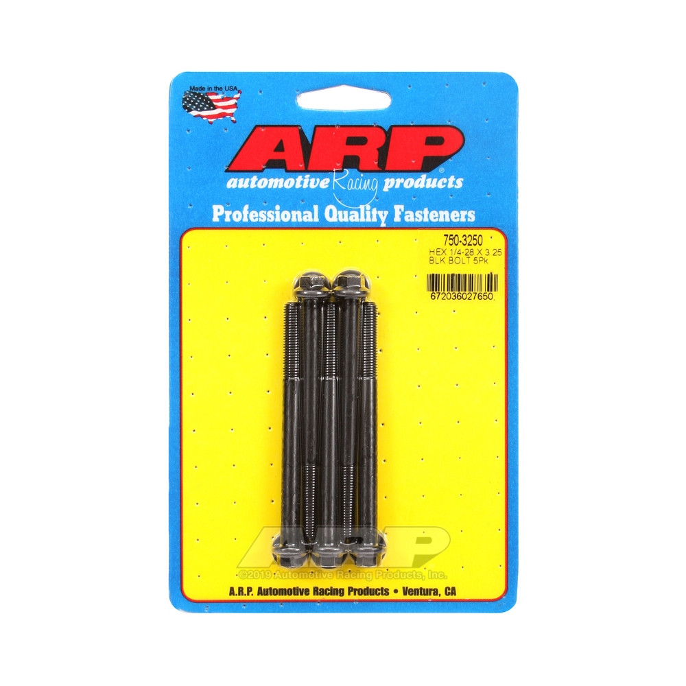 ARP Universal Bolt 1/4-28 - Black Oxyde Hex x5 - ARP-750-3250 - 750-3250 - 3666618226743
