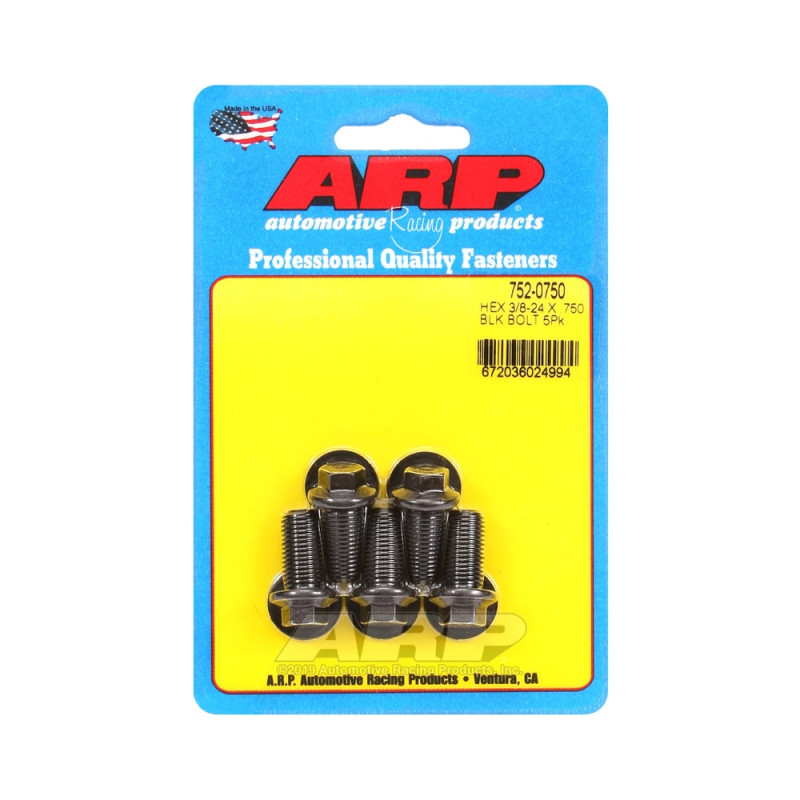 Bullone ARP universale a testa piccola 3/8-24 - Nero Oxyde Hex x5 - ARP-752-0750 - 752-0750 - 3666618227009