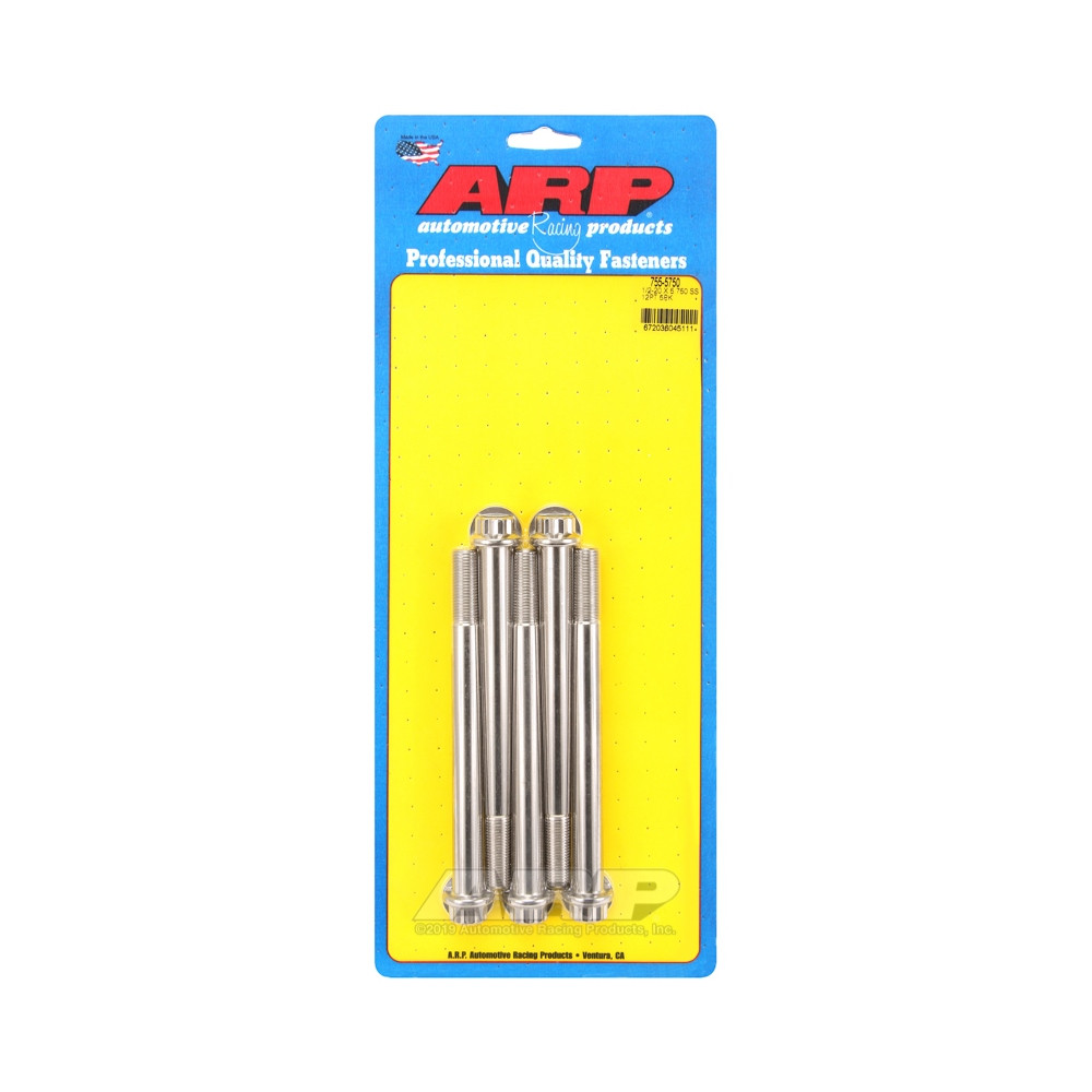Set de șuruburi și piulițe universale ARP 1/2-20 – Oțel inoxidabil, 12 capete x 5 - ARP-755-5750 - 755-5750 - 3666618227689
