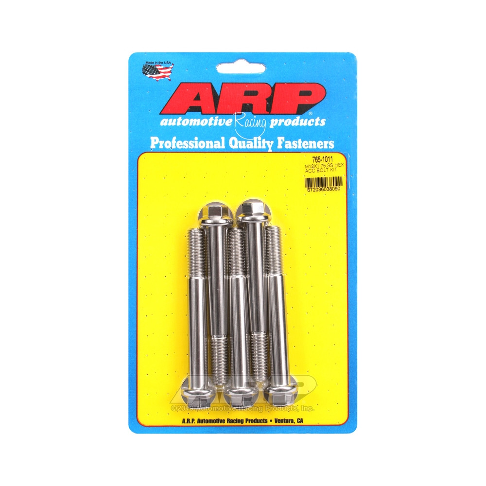 ARP Universal Bolt M12 x 1.75 - Stainless Hex x5 - ARP-765-1011 - 765-1011 - 3666618228983