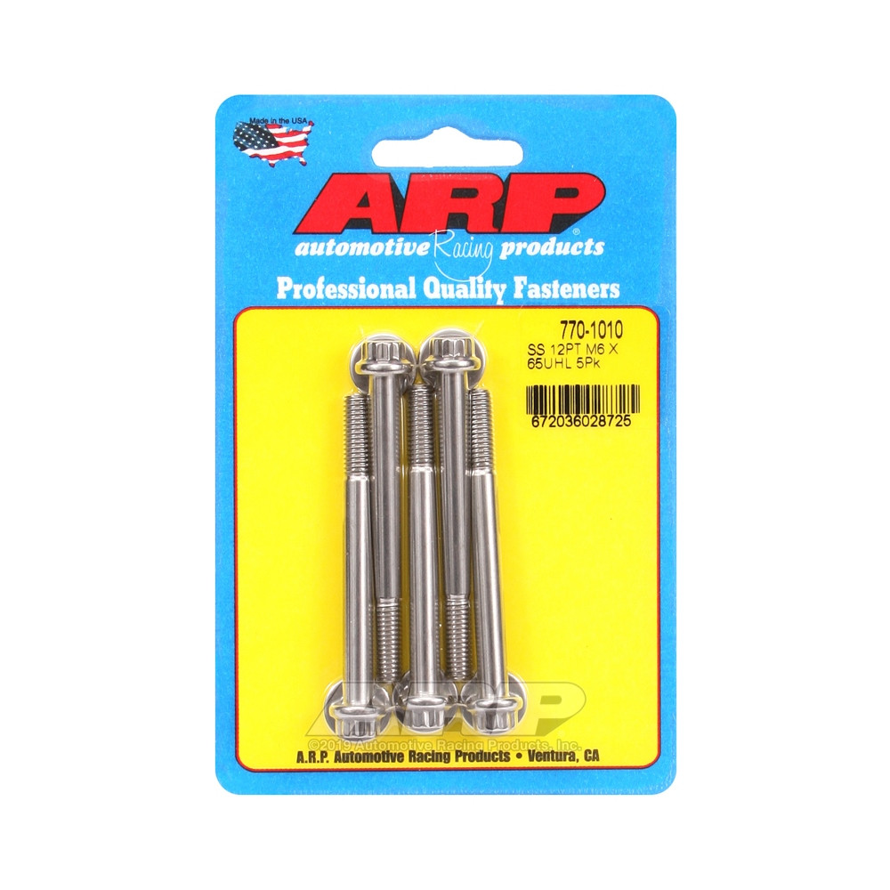 Universele bouten ARP M6 x 1,00 - Roestvast staal 12 stuks x5 - ARP-770-1010 - 770-1010 - 3666618229089