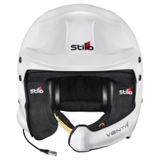 Casque STILO Venti4 WRC Turismo blanc/noir - Snell SA2020 FIA 8859-24 Hans FIA8858-10