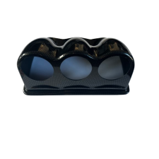 Support de manomètre triple Revotec de diamètre 52mm finition look carbone