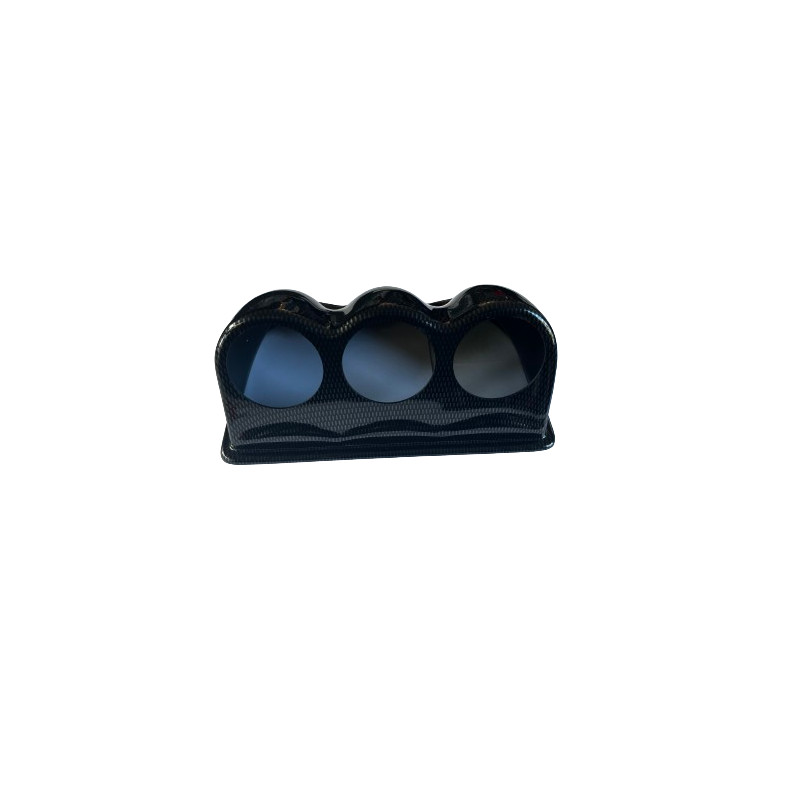 Support de manomètre triple Revotec de diamètre 52mm finition look carbone - REN-REVOGM3U - GM3U-BLG - 3666618290423