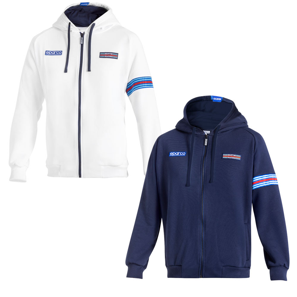 SPARCO MARTINI RACING hooded zip-up sweatshirt - BMF0013D0.BL.XXL - BMF0013D0W012XL