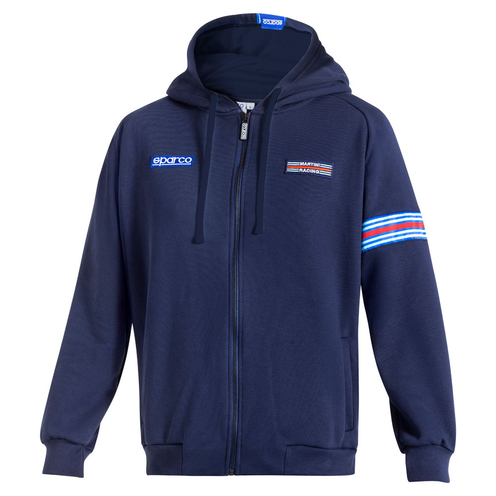 SPARCO MARTINI RACING hooded zip-up sweatshirt - BMF0013D0.BL.XXL - BMF0013D0W012XL