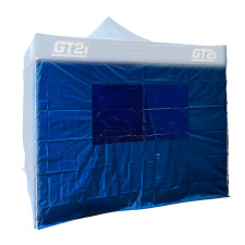 Pack Tente Bleu 3x6m + Mur avec Fenêtre