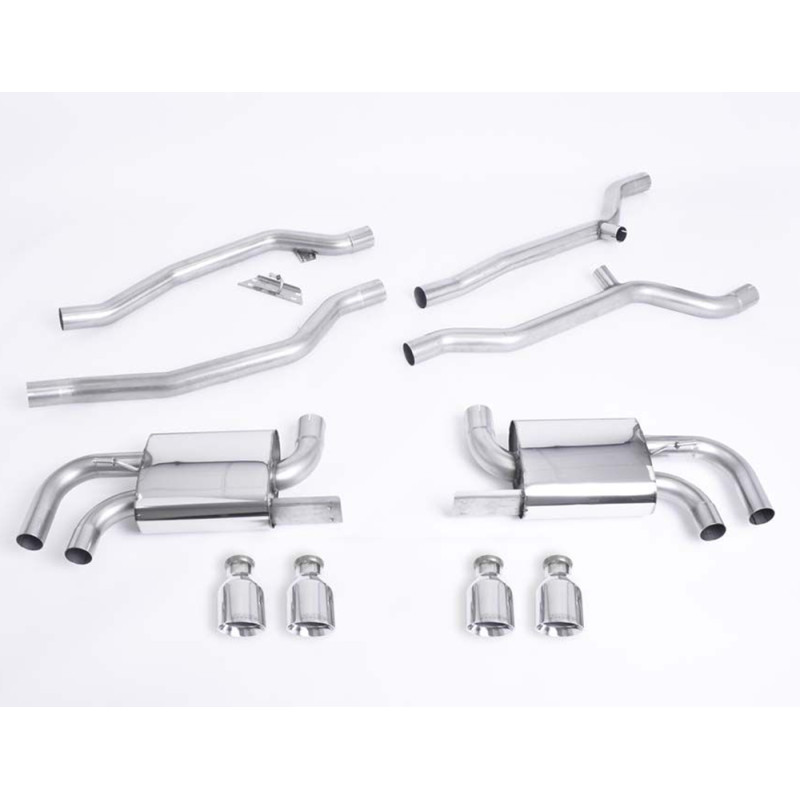 Catback Milltek SSXPO110 voor Posrche Cayenne 958 T 4.8 V8 - MLK-SSXPO110-S - SSXPO110
