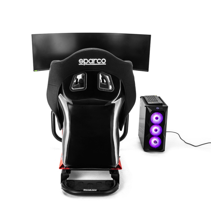 Simulator Sparco GT-R RIG II (GT-R PRO + Fanatex SIM KIT PRO + R330 din piele + PC + tastatură + suport + ecran) - BGD0001B0 - BGD0001B0 - 8033280587284