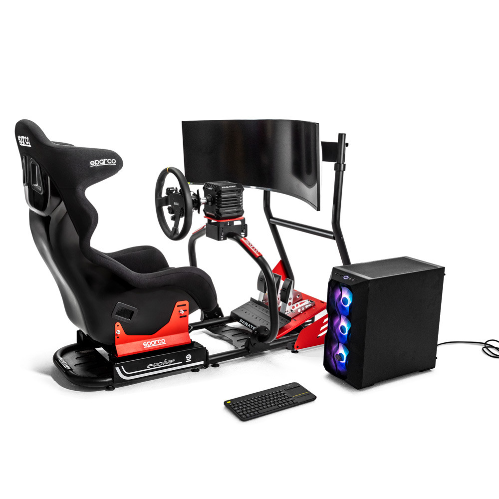 Simulator Sparco GT-R RIG II (GT-R PRO + Fanatex SIM KIT PRO + R330 din piele + PC + tastatură + suport + ecran) - BGD0001B0 - BGD0001B0 - 8033280587284