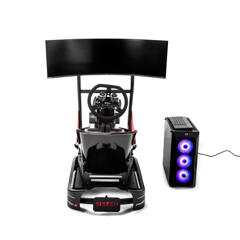 Sparco Kart Rig I (Kart pro + Fanatec sim kit pro + KG345 +Pc + Tastiera + schermo montante + schermo) - BGD0005B0 - BGD0005B0 - 8033280587581