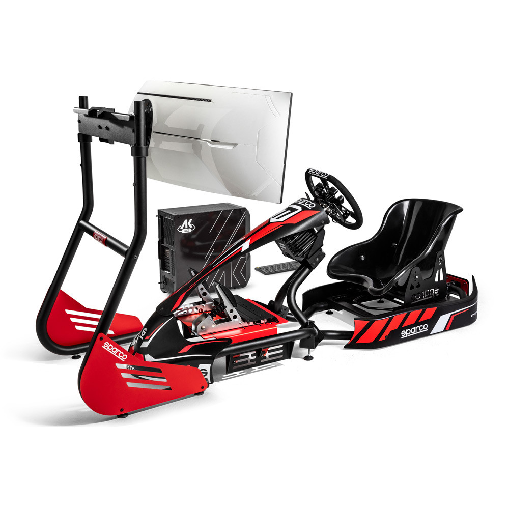 Sparco Kart Rig I (Kart pro + Fanatec sim kit pro + KG345 + PC + Toetsenbord + schermondersteuning + scherm ) - BGD0005B0 - BGD0005B0 - 8033280587581