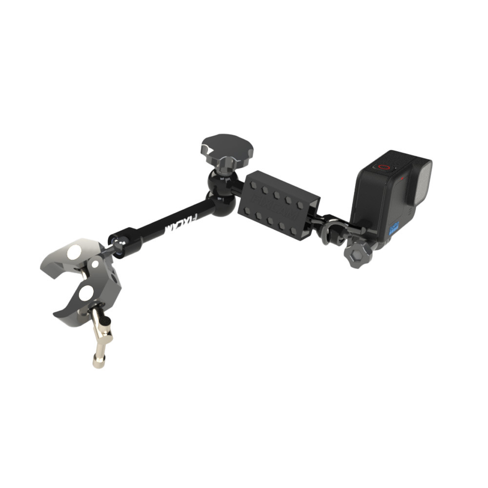 Scharnierende camerasteun FIXCAM (met steun voor geluidsmodule en draagtas) - FIXCAM - FIXCAM - 3666618537610